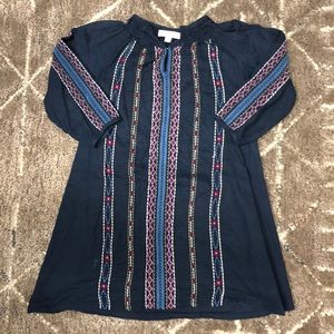 Pink Chicken navy detail dress